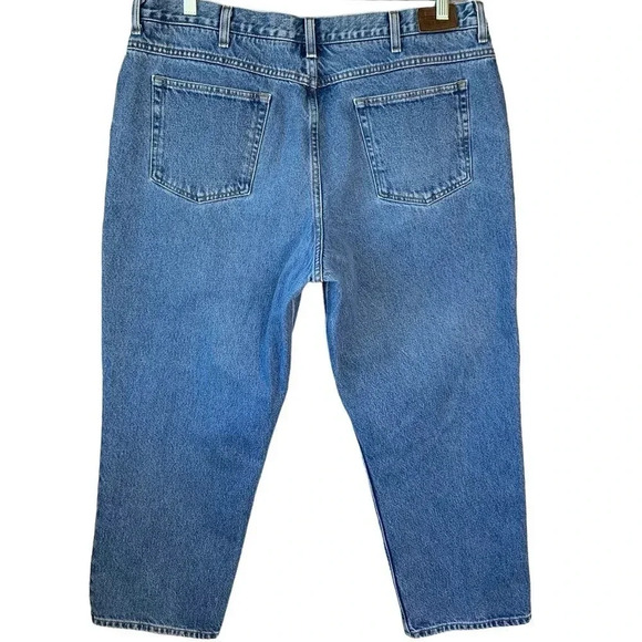 L.L. Bean Vintage Comfort Waist Straight Leg Denim Blue Jeans 40 X29 Medium Wash - Picture 2 of 16